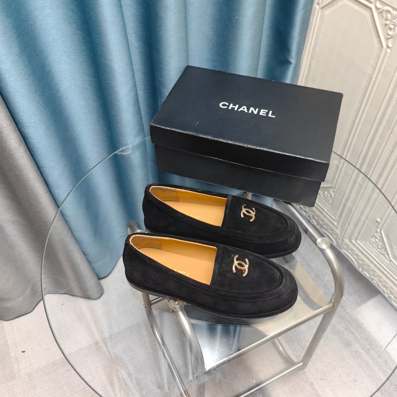 Ch*el leather shoes